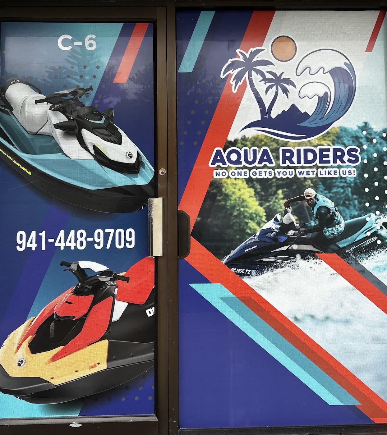 Storefront window lettering and graphics
