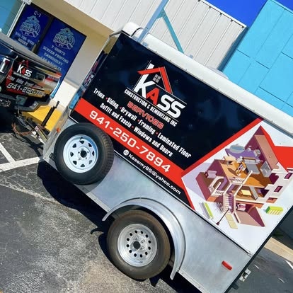 Trailer wrap for Kass Construction and Remodeling